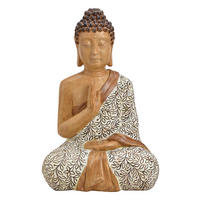BUDDHA 32/48/25 cm  - Beige/Braun, Basics, Kunststoff (32/48/25cm)