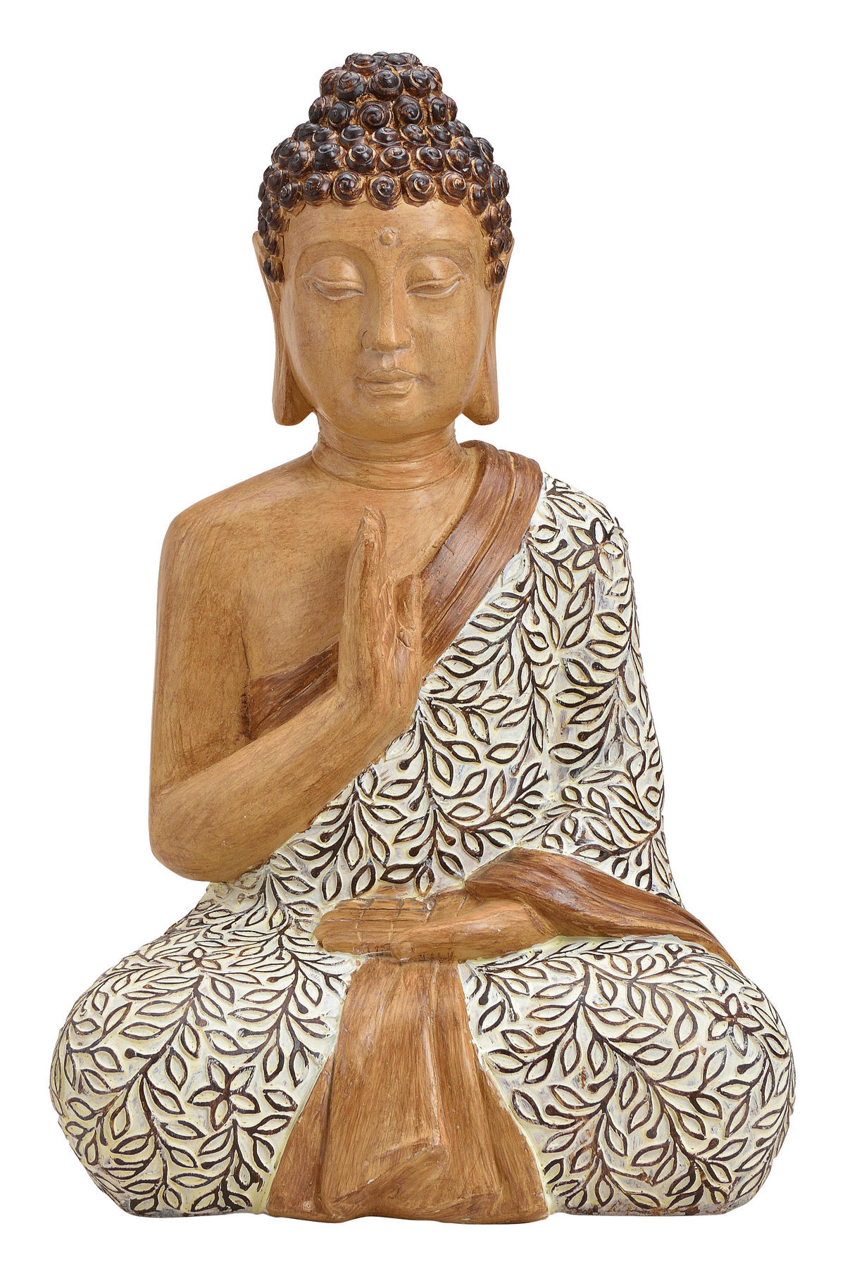 BUDDHA 32/48/25 cm  - Beige/Braun, Basics, Kunststoff (32/48/25cm)