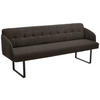 SITZBANK 217/85/69 cm Cord Mokka Metall  - Schwarz/Mokka, Design, Textil/Metall (217/85/69cm) - Musterring