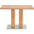 ESSTISCH Kernbuche furniert rechteckig Buchefarben, Edelstahlfarben - Edelstahlfarben/Buchefarben, KONVENTIONELL, Holz (110/70/76cm) - CANTUS