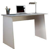 SCHREIBTISCH 110/50/74 cm Grau, Weiß   - Weiß/Grau, Basics, Holzwerkstoff (110/50/74cm) - MID.YOU