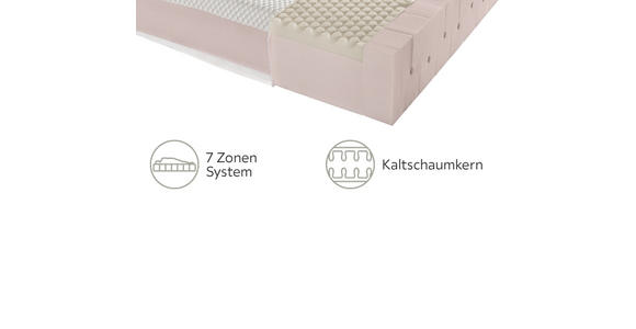 KALTSCHAUMMATRATZE 90/200 cm Höhe ca. 19 cm  - Weiß, Basics, Textil (90/200cm) - Novel