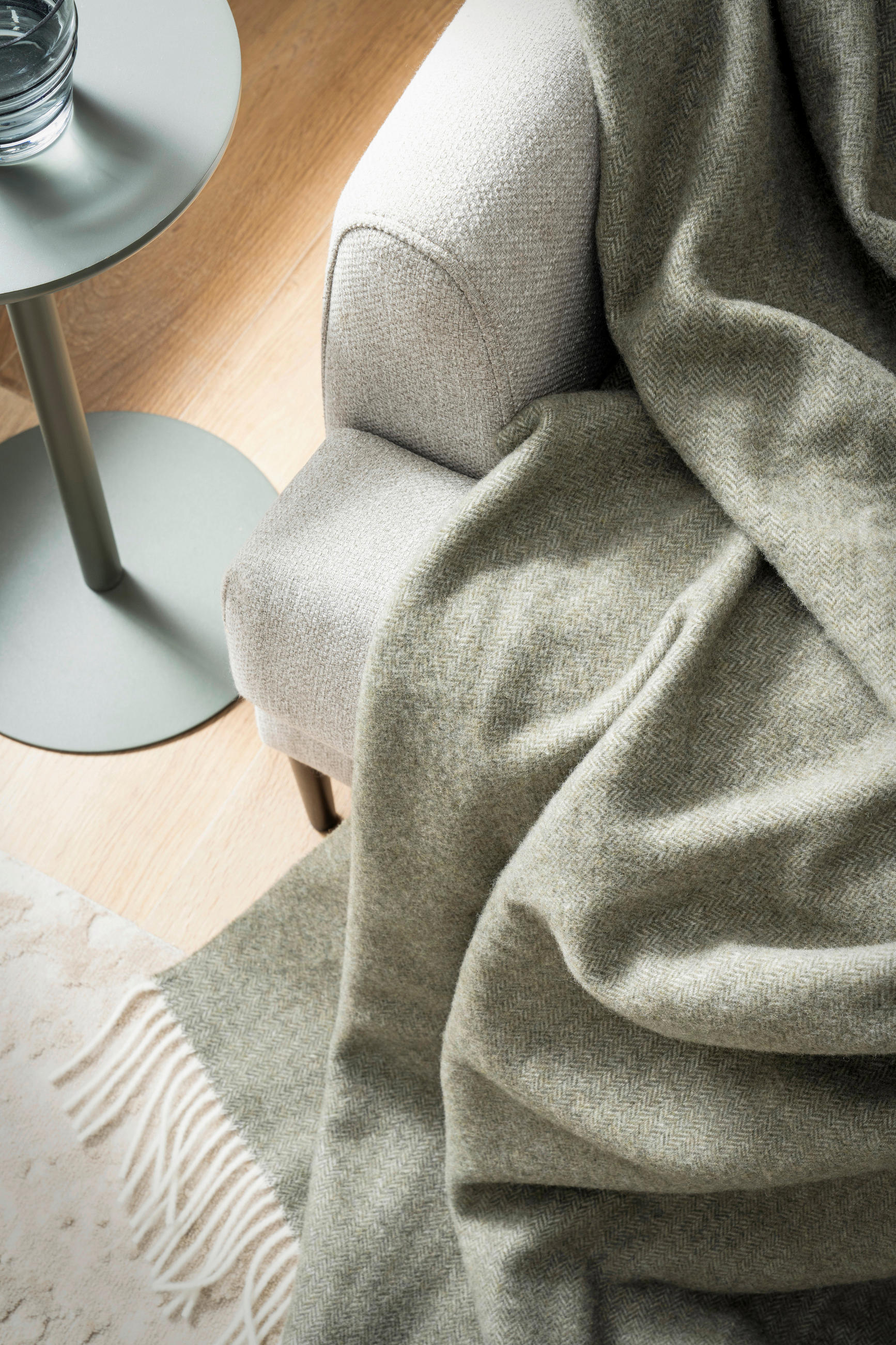 PLAID 150/200 cm  - Graugrün, Basics, Textil (150/200cm) - Bugatti