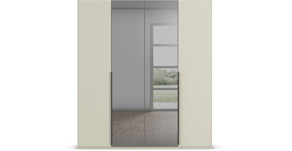 DREHTÜRENSCHRANK 201/223/61 cm 4-türig Grau, Champagner - Champagner/Graphitfarben, Trend, Glas/Holzwerkstoff (201/223/61cm) - Novel