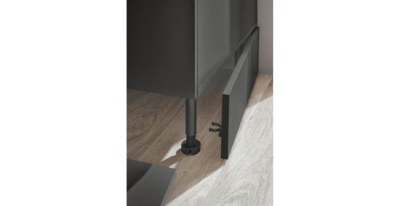 KÜCHENLEERBLOCK in Graphitfarben - Schwarz/Graphitfarben, Basics, Holzwerkstoff/Metall (220/211/60cm) - Xora