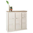 SCHUHSCHRANK  in 133,4/123/42,5 cm  - Weiß/Grau, LIFESTYLE, Holzwerkstoff/Kunststoff (133,4/123/42,5cm) - Hom`in
