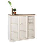 SCHUHSCHRANK  in 133,4/123/42,5 cm  - Weiß/Grau, LIFESTYLE, Holzwerkstoff/Kunststoff (133,4/123/42,5cm) - Hom`in