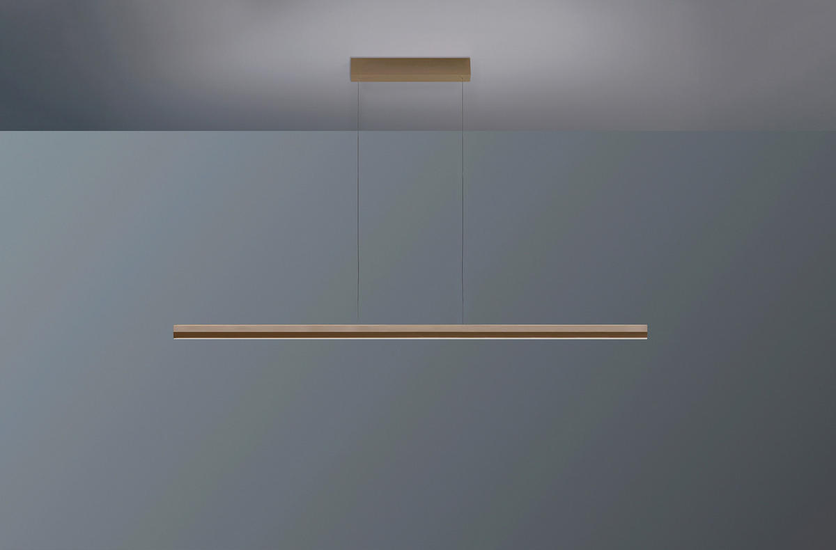LED-HÄNGELEUCHTE Smart 150/3.5/150 cm   - Sandfarben, Design, Metall (150/3.5/150cm) - BOPP