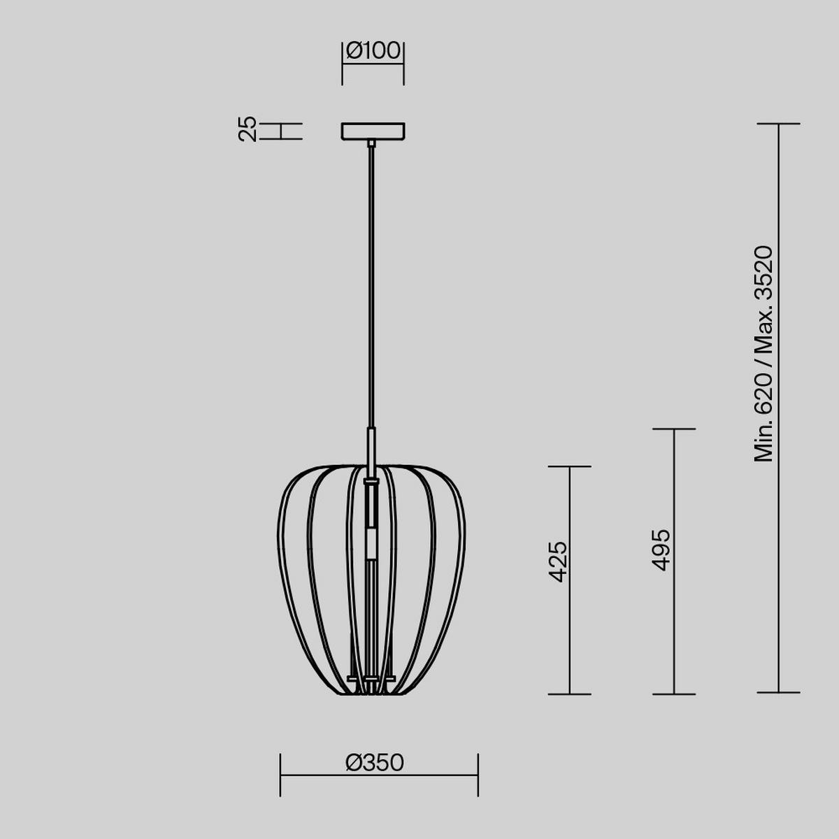 PENDELLEUCHTE Cambio 35/352 cm  - Schwarz, Design, Metall (35/352cm) - MAYTONI