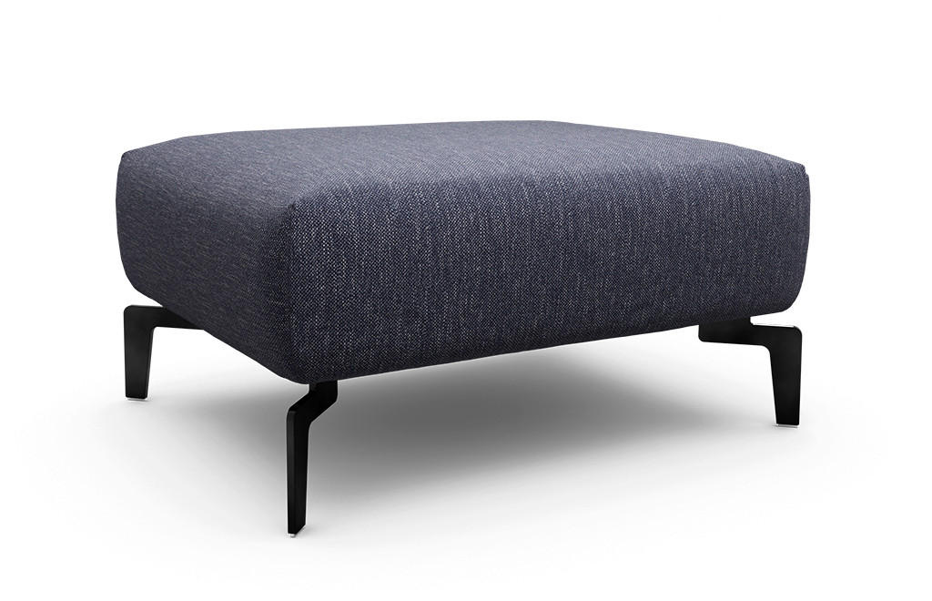 HOCKER in Textil Blau  - Blau/Schwarz, Design, Textil/Metall (90/70/46cm) - SENSOO