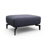 HOCKER Chenille Blau  - Blau/Schwarz, Design, Textil/Metall (90/70/46cm) - SENSOO