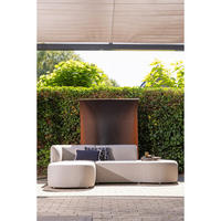 LOUNGEGARNITUR 168/258 cm Aluminium  - Sandfarben, MODERN, Textil/Metall (168/258cm) - Livetastic