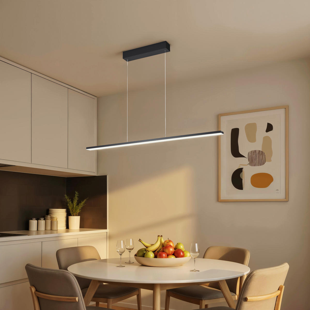 LED-HÄNGELEUCHTE Baseline 2.0 119/4/30-140 cm   - Schwarz, KONVENTIONELL, Metall (119/4/30-140cm) - BOPP