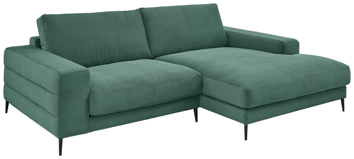 Freisteller von Dieter Knoll ECKSOFA Grün Feincord.