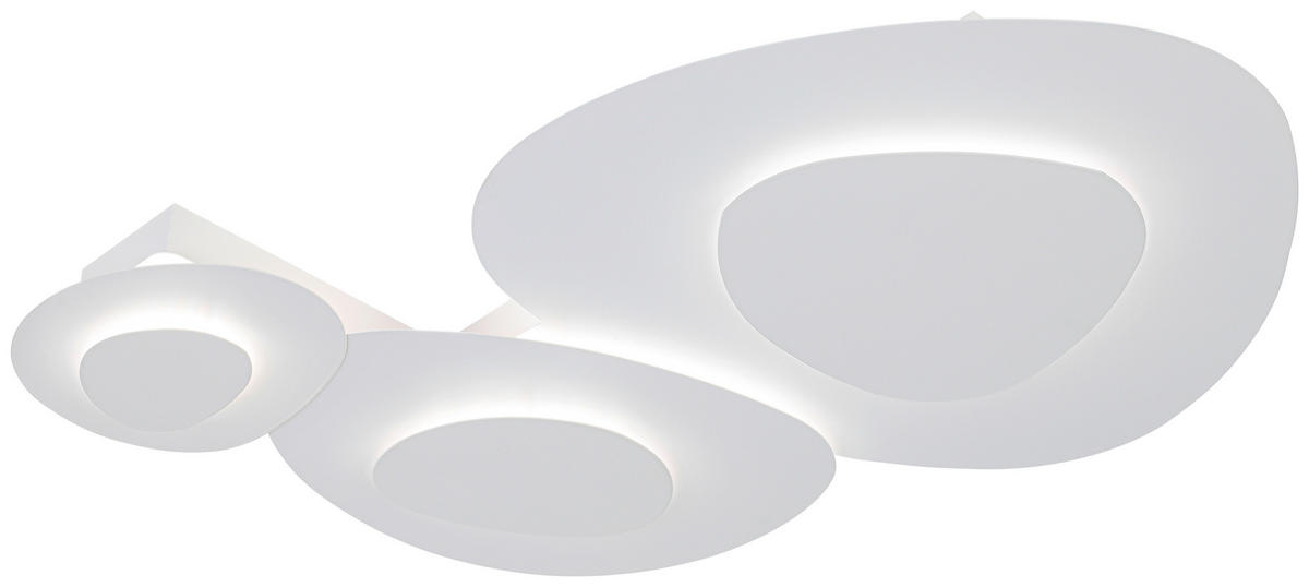 DECKENLEUCHTE    60/45/6 cm  - Weiß, Design, Kunststoff/Metall (60/45/6cm) - Collet's Monde