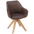 STUHL in Holz, Leder Eichefarben, Dunkelbraun - Eichefarben/Dunkelbraun, Design, Leder/Holz (60/83/50/65cm) - Landscape STUHL in Holz, Leder Eichefarben, Dunkelbraun - Eichefarben/Dunkelbraun, Design, Leder/Holz (60/83/50/65cm) - Landscape