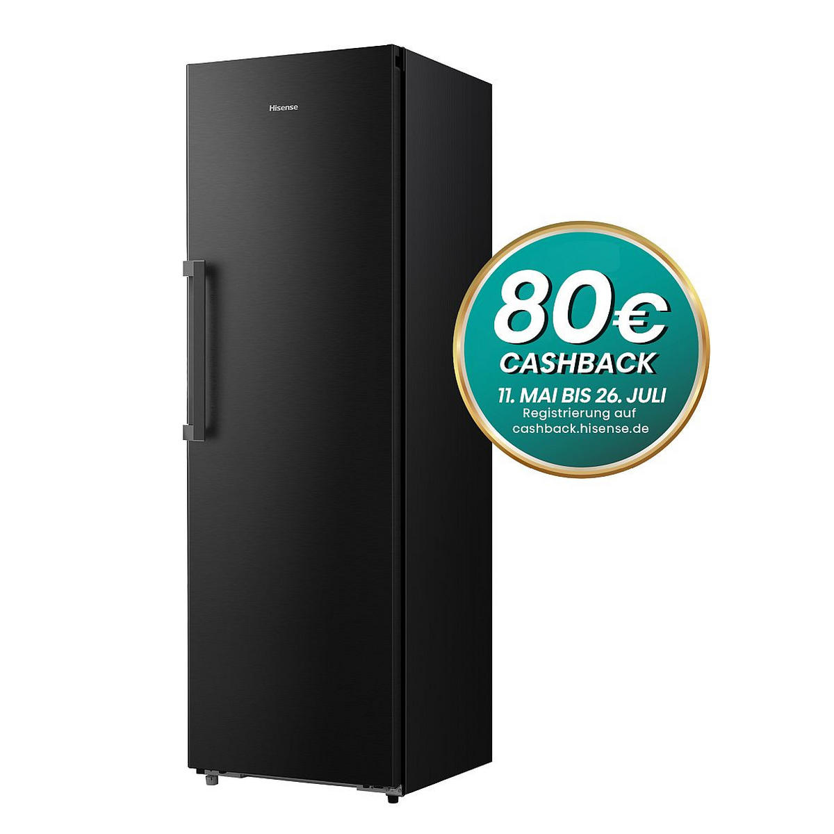 GEFRIERSCHRANK FT5K310GSFC1  - Schwarz, Basics, Metall (59,5/185,6/60cm) - Hisense
