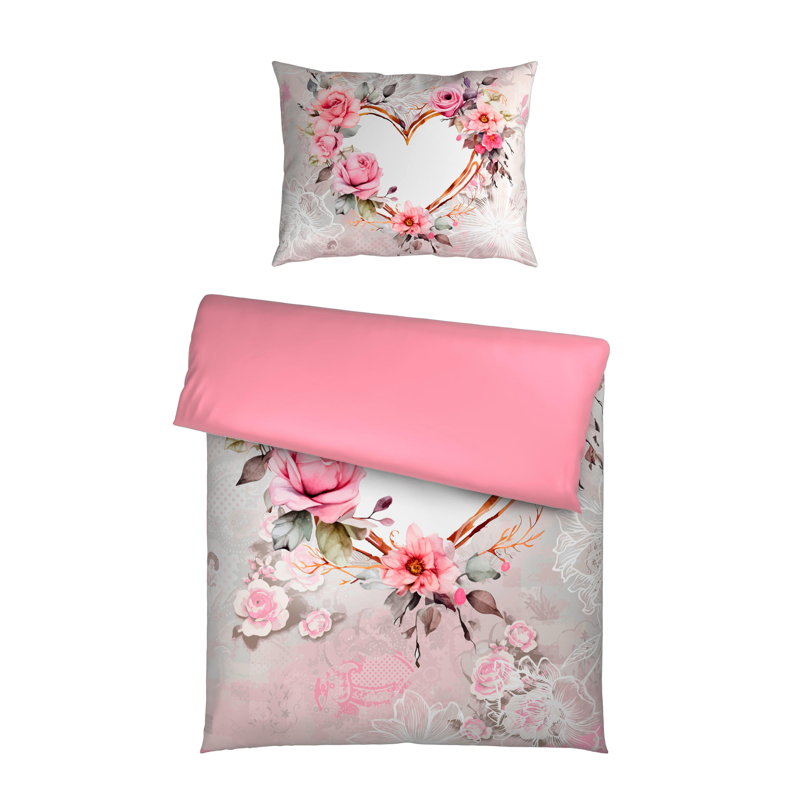 WENDEBETTWÄSCHE TANJA Satin 140/200 cm  - Multicolor, Trend, Textil (140/200cm) - Esposa