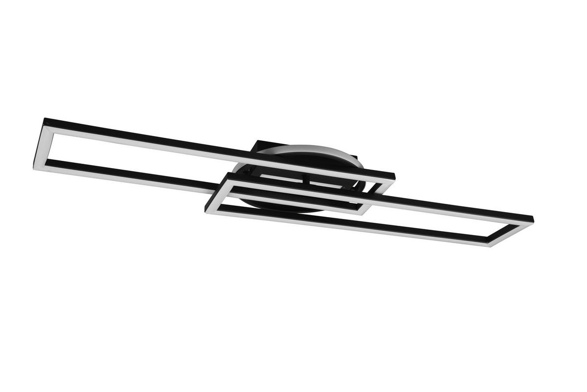 LED-DECKENLEUCHTE Twister 90,5/24,5/8,5 cm   - Schwarz, Basics, Metall (90,5/24,5/8,5cm)