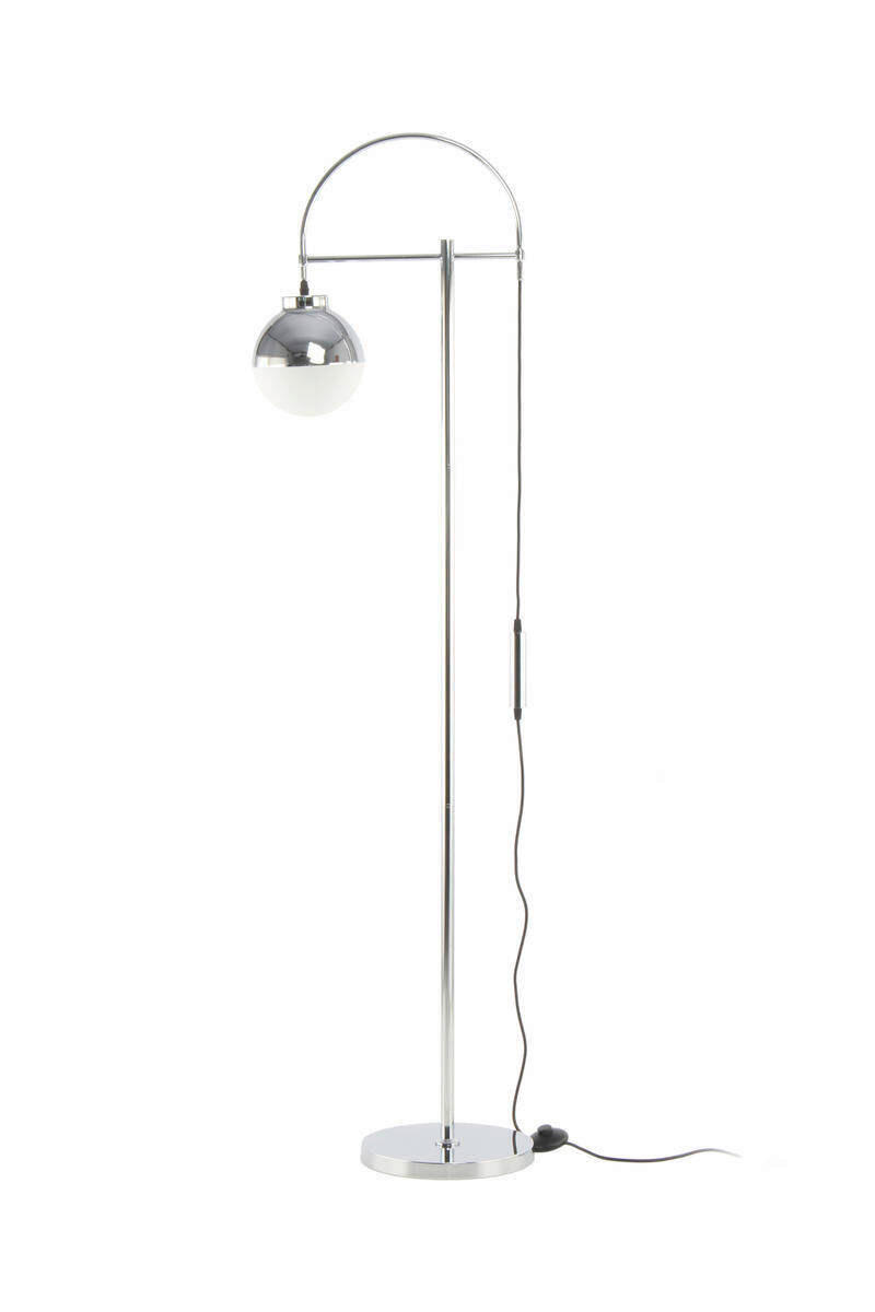 GOLVLAMPA  44/160/44 cm   - vit/silver, Design, metall/glas (44/160/44cm) - Kayoom