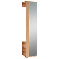 GARDEROBENSCHRANK Ben  in 40/184/35 cm  - Silberfarben/Eiche Artisan, MODERN, Glas/Holzwerkstoff (40/184/35cm) - MID.YOU