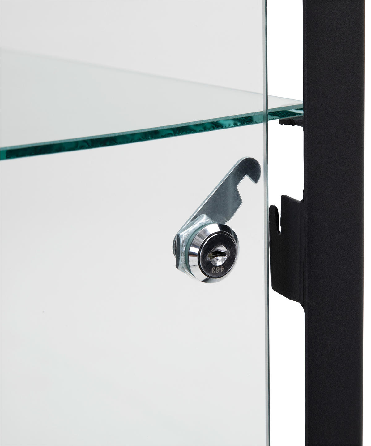 VITRINESchwarz, Transparent  - Transparent/Schwarz, Basics, Glas/Metall (45/180/40cm) - Xora