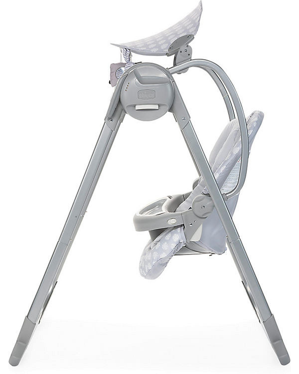 SCHAUKELWIPPE POLLY SWING UP Silberfarben   - Silberfarben/Hellgrau, Basics, Textil/Metall (73/108/90cm) - Chicco