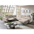 WOHNLANDSCHAFT in Chenille Hellbraun  - Hellbraun/Alufarben, Design, Textil/Metall (265/333/170cm) - Dieter Knoll