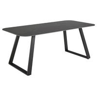 ESSTISCH 180/90/75 cm  Metall, Keramik rechteckig Schwarz  - Schwarz, Konventionell, Keramik/Metall (180/90/75cm) - MID.YOU