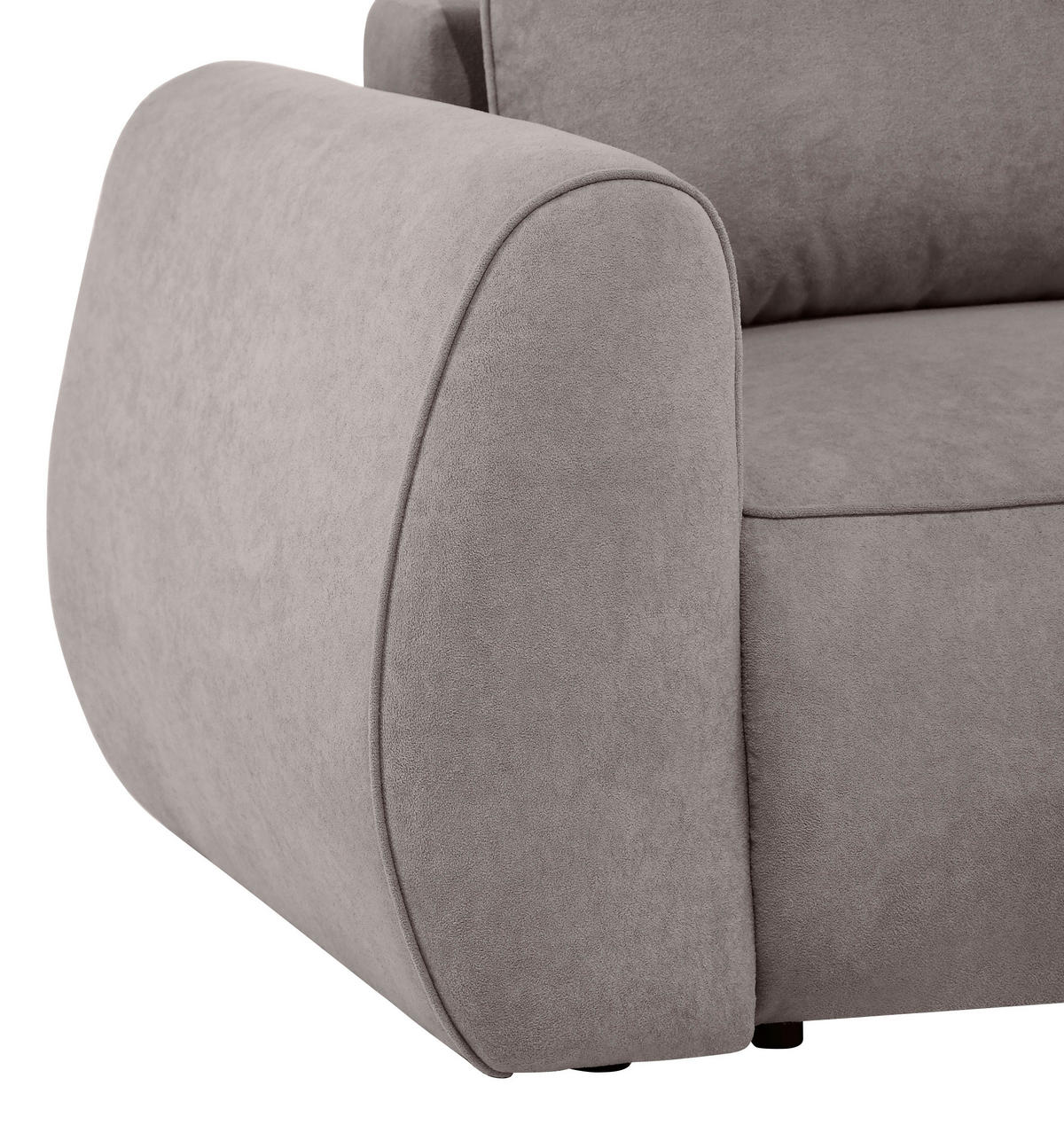 SCHLAFSOFA Chenille Cappuccino  inkl. Zierkissen, Rückenkissen, Bettkasten, Schlaffunktion, Rücken echt, Liegefläche im Originalstoff  - Schwarz/Cappuccino, KONVENTIONELL, Kunststoff/Textil (257/96/110cm) - Milino