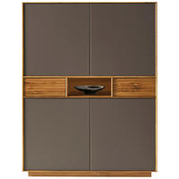 HIGHBOARD Nussbaumfarben, Dunkelbraun  118,1/153,8/39 cm  - Dunkelbraun/Nussbaumfarben, Design, Glas/Holz (118,1/153,8/39cm) - Anrei