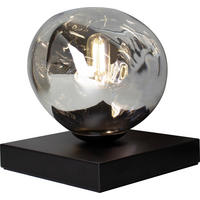 TISCHLEUCHTE Canopus 15/17,5 cm   - Schwarz/Weiß, Basics, Glas/Metall (15/17,5cm)
