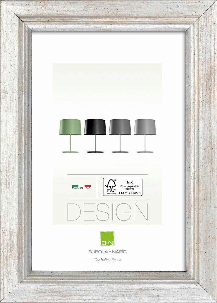 RAHMEN  - Silberfarben, Basics, Glas/Holz (31,6cm)