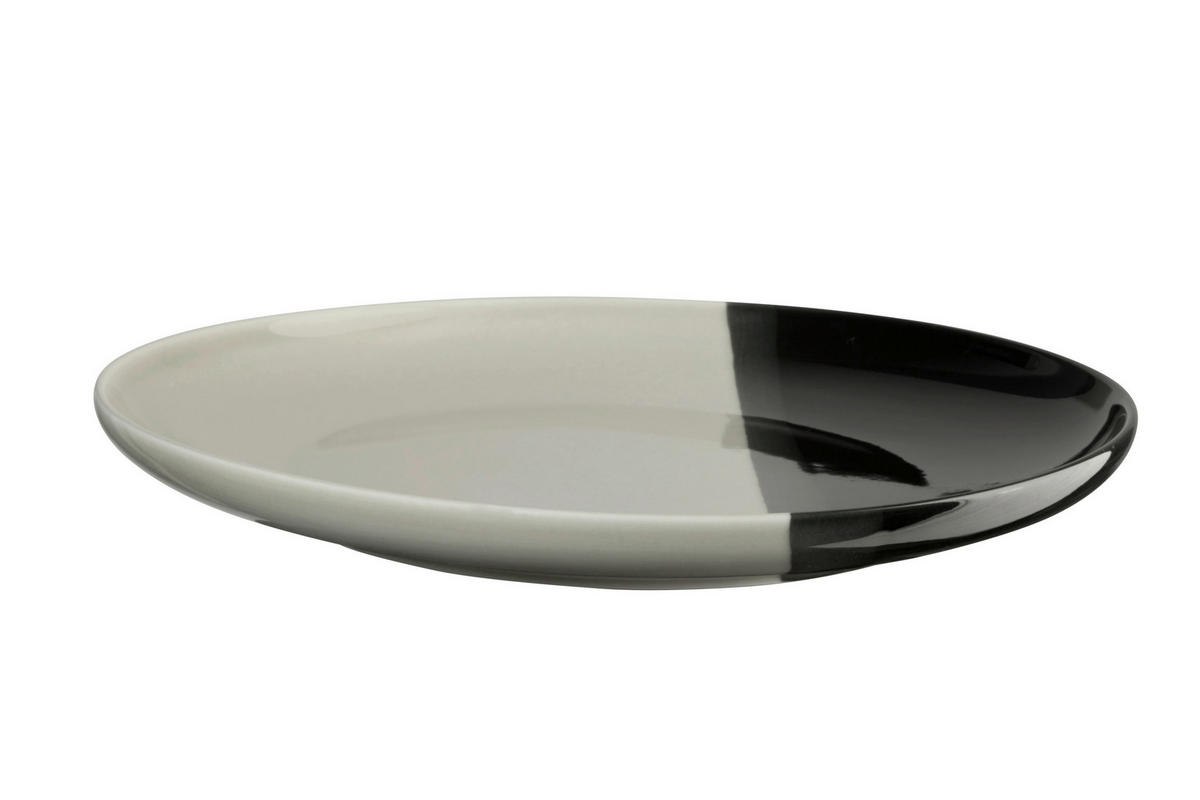 TANJIR    22/2,6 cm         - svetlosiva/crna, Konvencionalno, keramika (22/2,6cm) - ASA