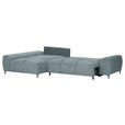 ECKSOFA in Flachgewebe Dunkelgrau  - Dunkelgrau/Schwarz, KONVENTIONELL, Textil/Metall (180/295cm) - Carryhome