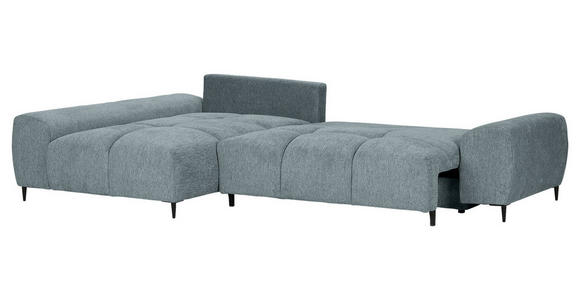 ECKSOFA in Flachgewebe Dunkelgrau  - Dunkelgrau/Schwarz, KONVENTIONELL, Textil/Metall (180/295cm) - Carryhome