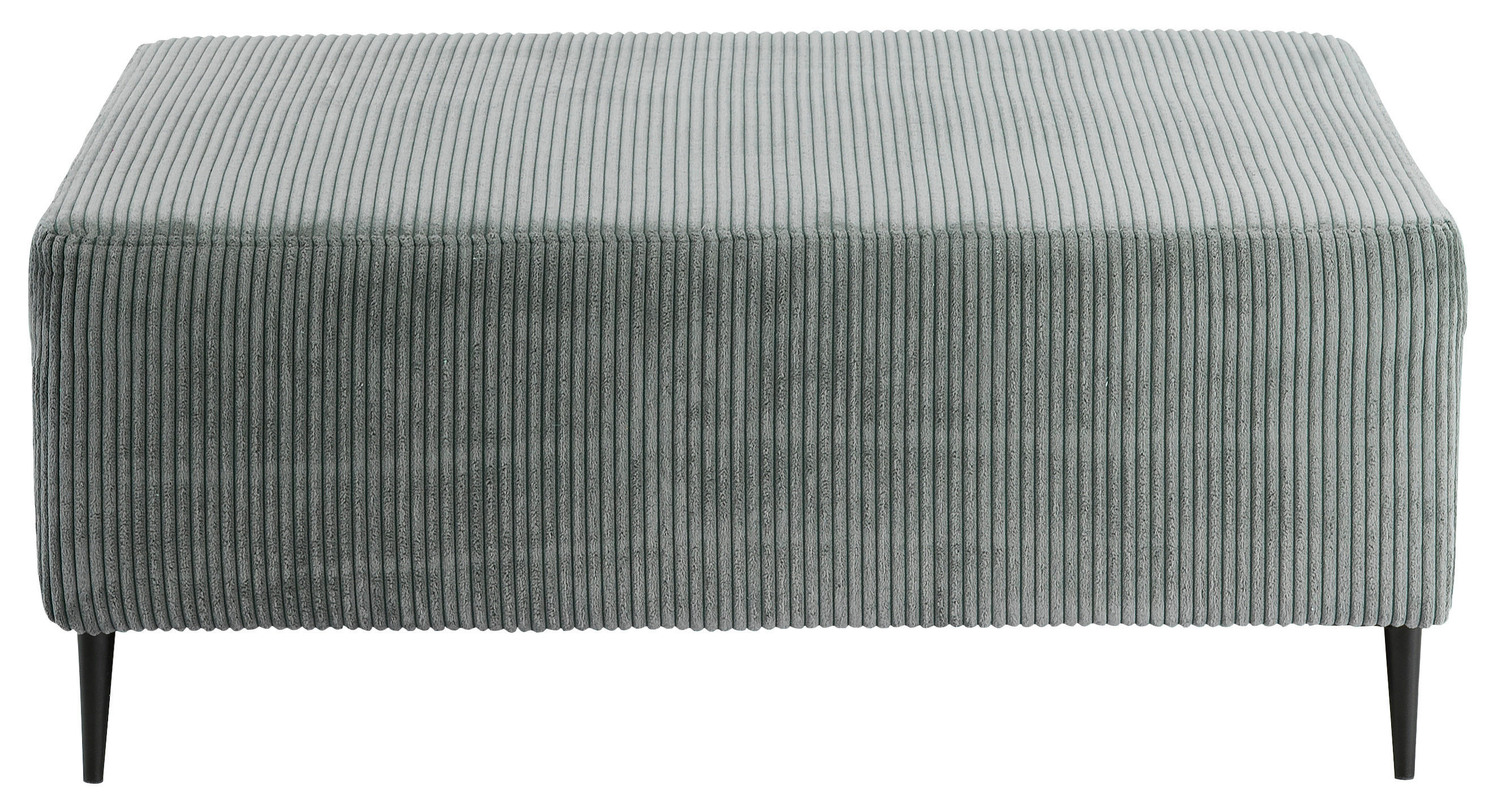 HOCKER in Textil Hellblau  - Schwarz/Hellblau, Design, Textil/Metall (109/45/109cm) - Livetastic