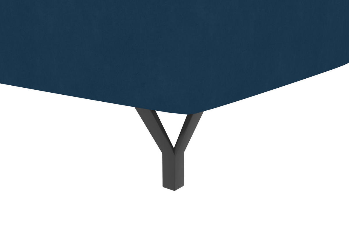 BOXSPRINGBETT 180/200 cm  in Dunkelblau  - Schwarz/Dunkelblau, Konventionell, Textil/Metall (180/200cm) - Carryhome