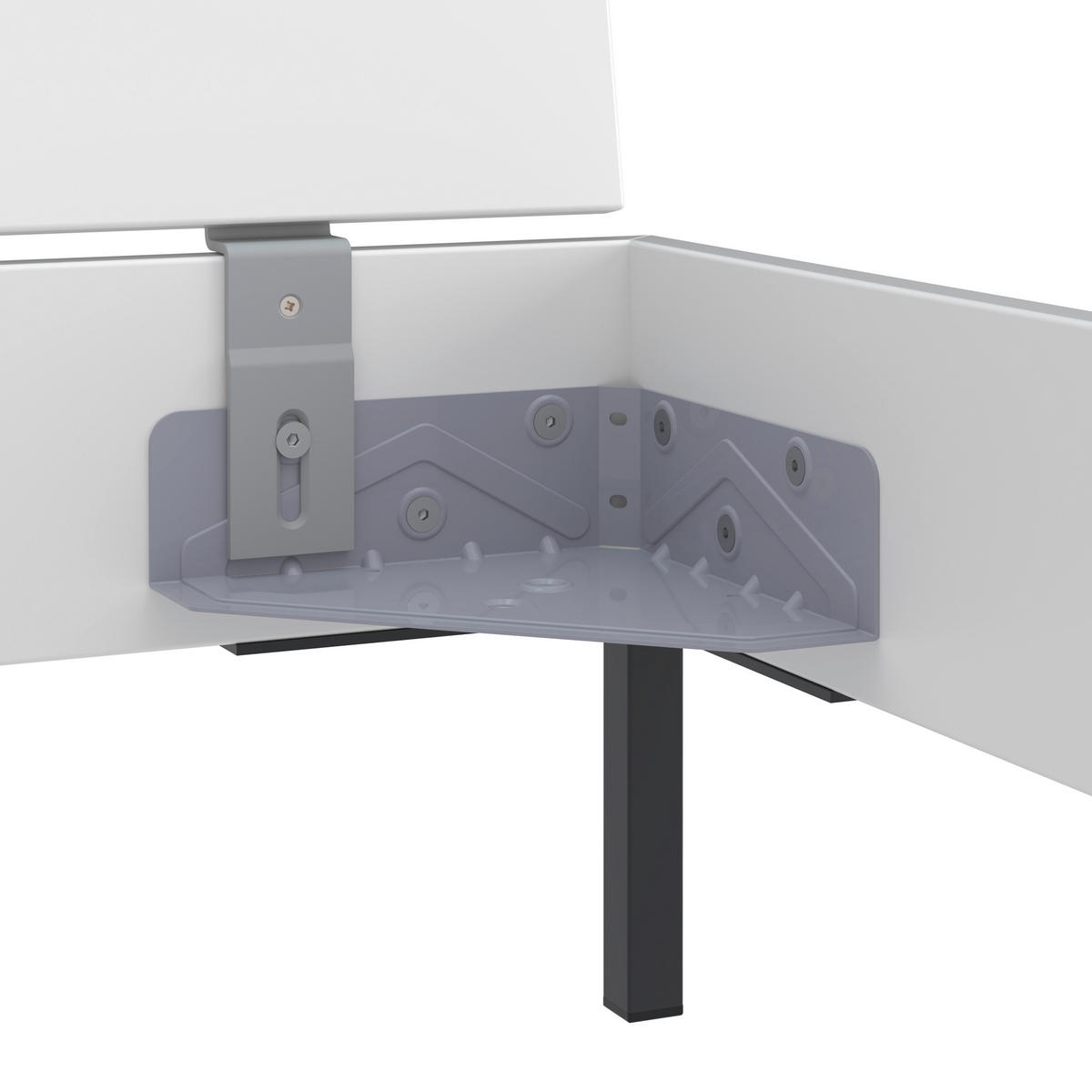 BETT 200/200 cm  in Weiß  - Schwarz/Weiß, Design, Holzwerkstoff/Metall (200/200cm) - Xora