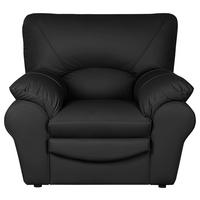SESSEL in Echtleder Schwarz  - Schwarz, Design, Leder/Kunststoff (105/92/85cm) - Livetastic