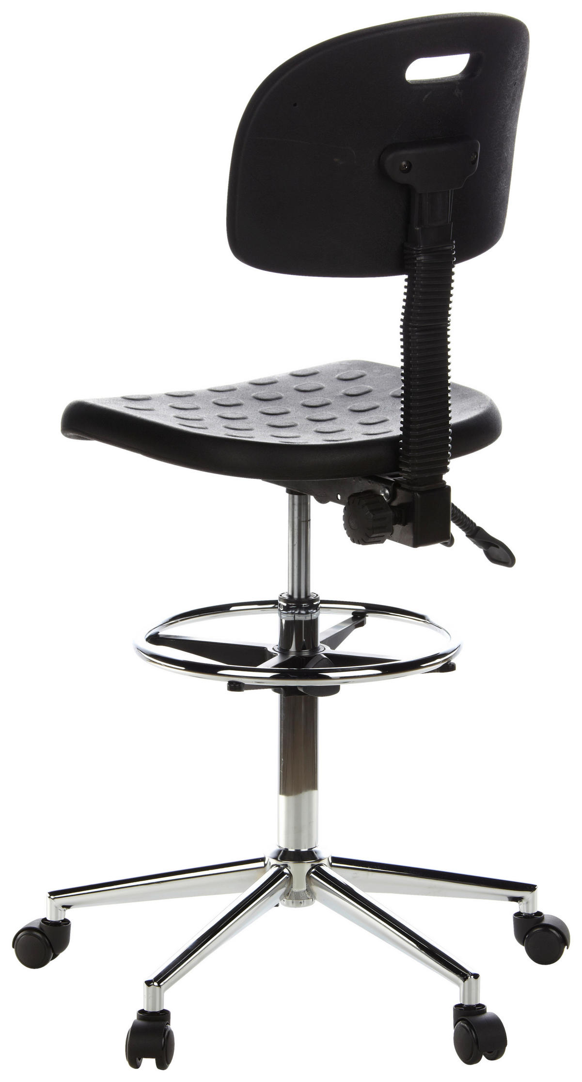BÜROHOCKER Schwarz, Chromfarben  - Chromfarben/Schwarz, MODERN, Kunststoff/Metall (45/132/41cm) - MID.YOU