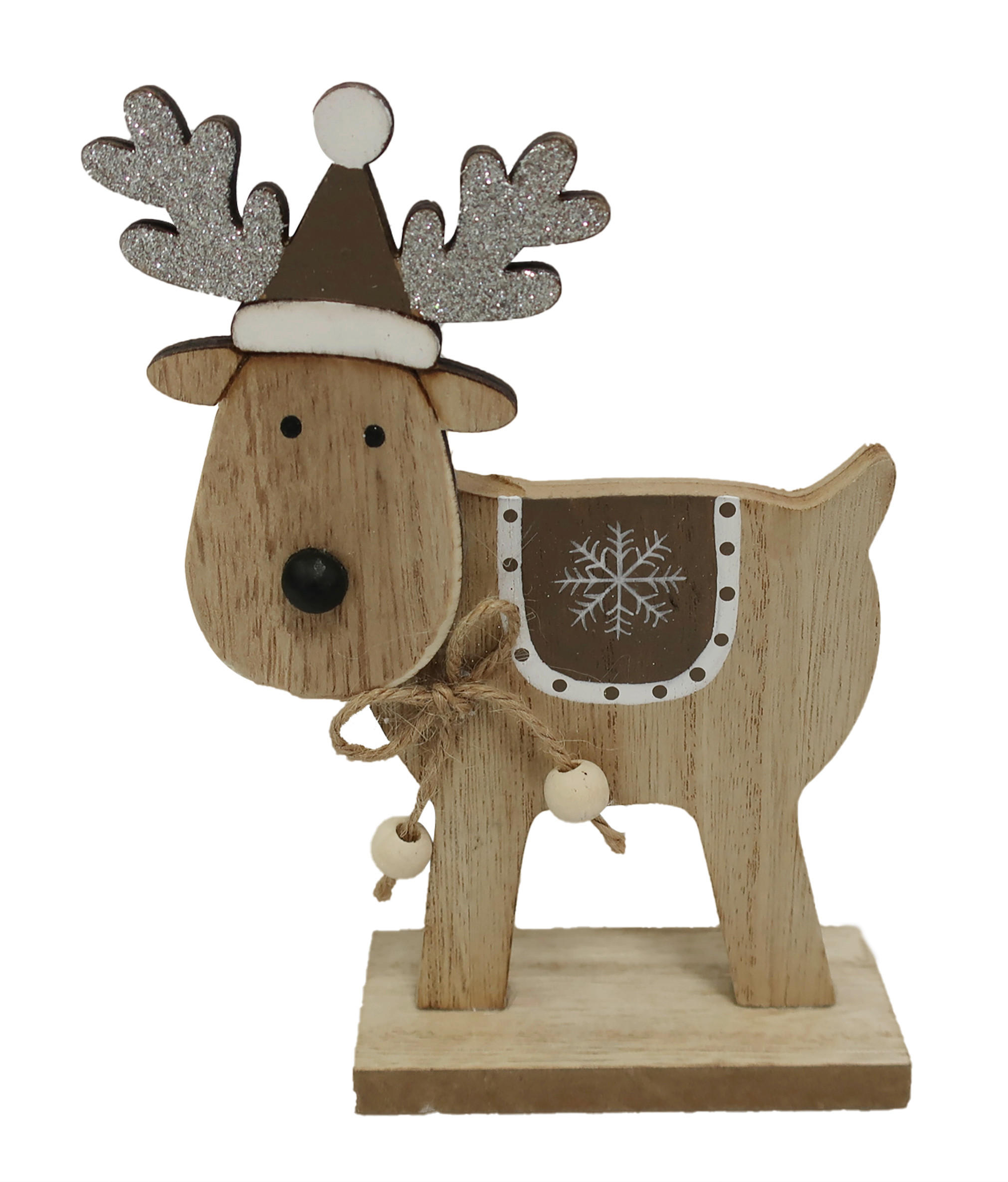 Ren Decorativ Xmassale - maro/alb, Lifestyle, lemn (12/4/17cm) - X-Mas