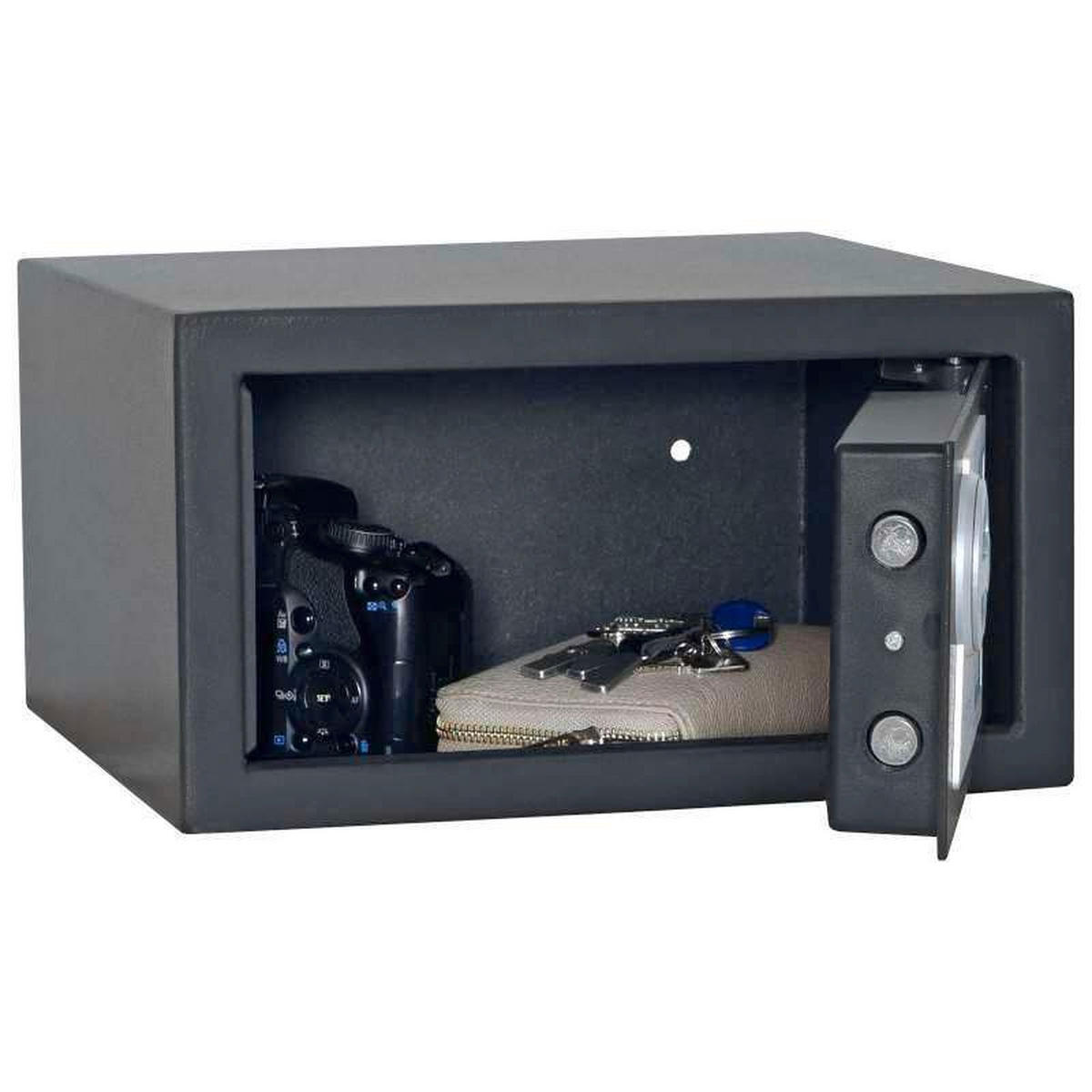 TRESOR - Anthrazit, KONVENTIONELL, Metall (31/17/28cm) - ROTTNER