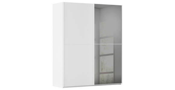 SCHWEBETÜRENSCHRANK  in Weiß  - Weiß, KONVENTIONELL, Glas/Holzwerkstoff (162/223/68cm) - Novel