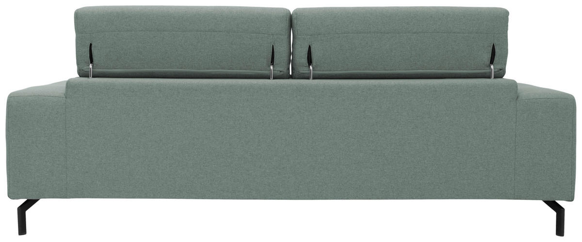 3-SITZER-SOFA in Webstoff Hellblau  - Schwarz/Hellblau, Design, Textil/Metall (238/79/104cm) - MID.YOU