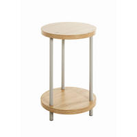 BEISTELLTISCH Imola Grau, Eichefarben, Beige rund  - Eichefarben/Beige, Trend, Holzwerkstoff/Metall (30/50cm)