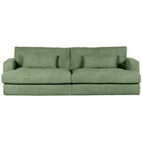 VELIKA SOFA tekstil  maslinasto zelena    - maslinasto zelena/crna, Romantično / ladanjski, tekstil/plastika (270/67/120cm) - Landscape