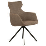ARMLEHNSTUHL  in Flachgewebe  - Braun, Design, Textil/Metall (65/91/63cm) - Dieter Knoll