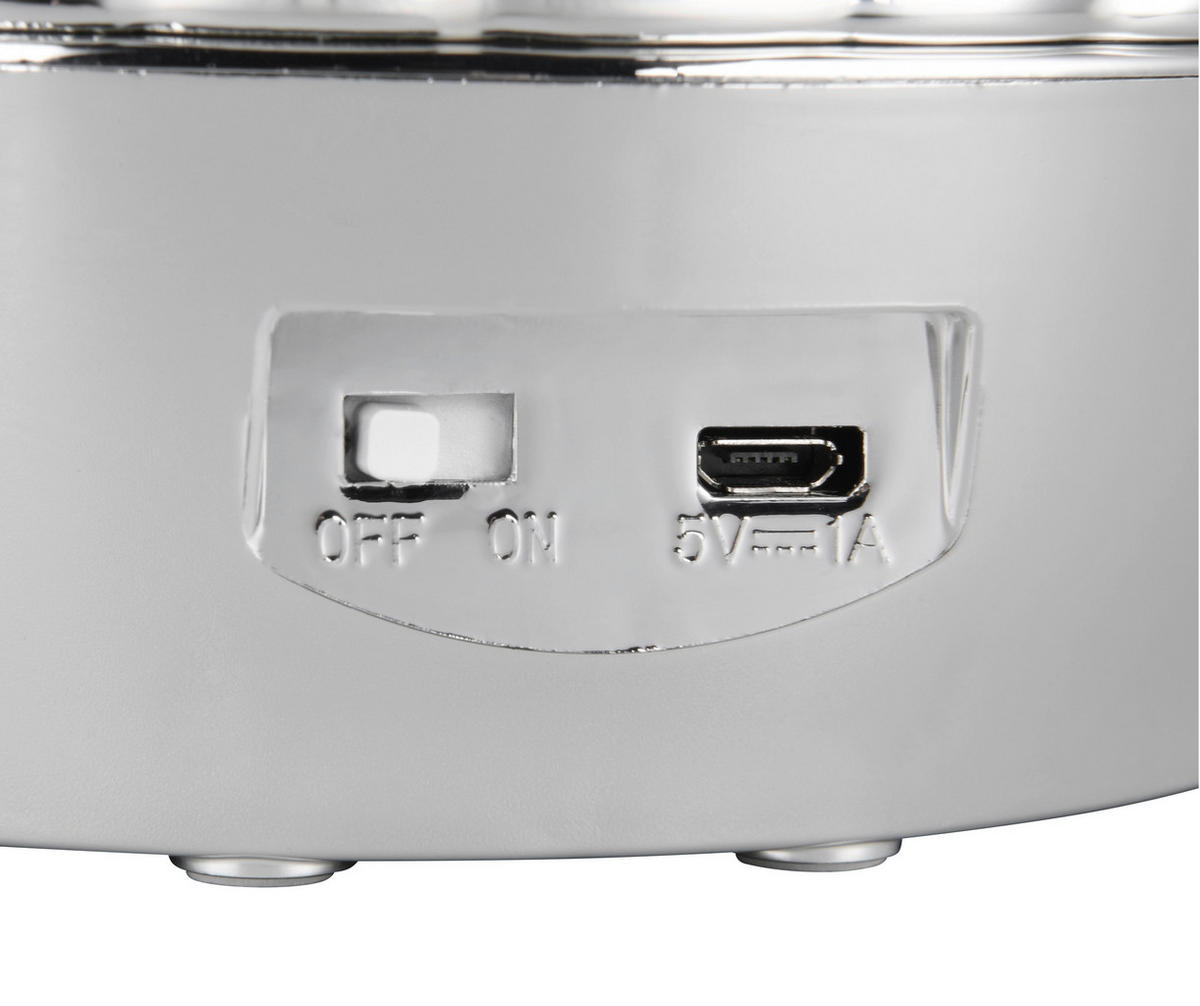 LED-TISCHLEUCHTE Shelly 17,5/15/12,5 cm   - Chromfarben/Transparent, Trend, Kunststoff (17,5/15/12,5cm)