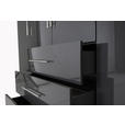 KLEIDERSCHRANK 196/219/59 cm 4-türig Anthrazit Hochglanz, Anthrazit - Anthrazit/Anthrazit Hochglanz, KONVENTIONELL, Holzwerkstoff/Metall (196/219/59cm) - Carryhome